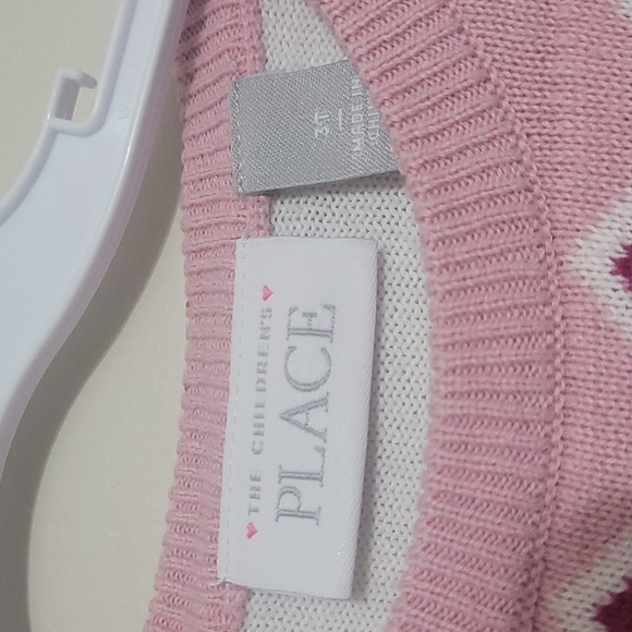 THE Children’s Place sweater for  girls white/ivory with pink size 3T - Picture 4 of 7